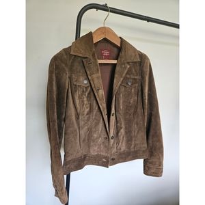 Eddie Bauer Seattle Suede Genuine Leather Jacket